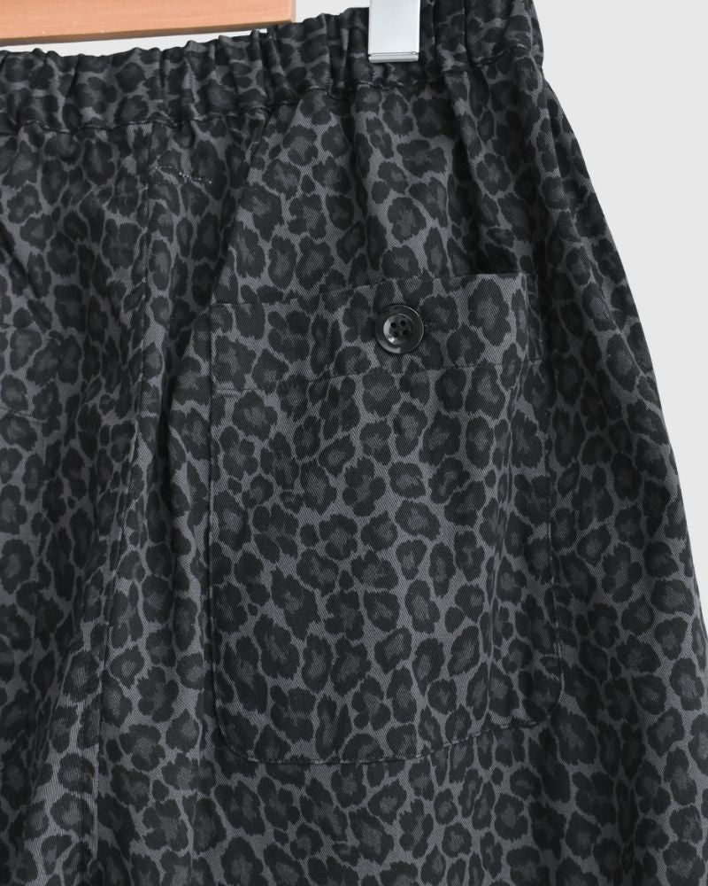 LEOPARD KUNG FU PANTS in BlackLeopard