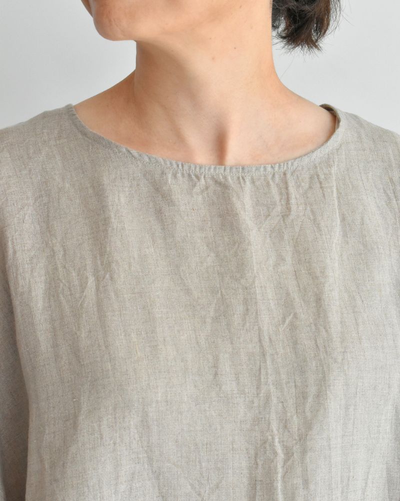 Frill Top Blouse in Natural
