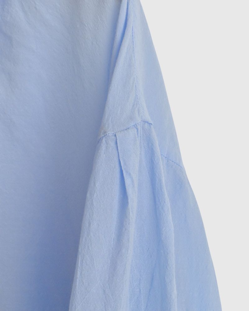 Frill blouse in Blue