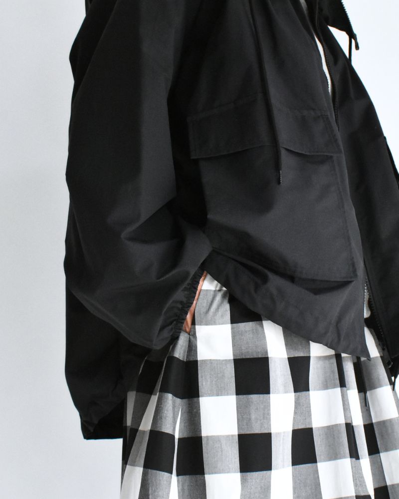 Oversized Hooded Jacket in Black