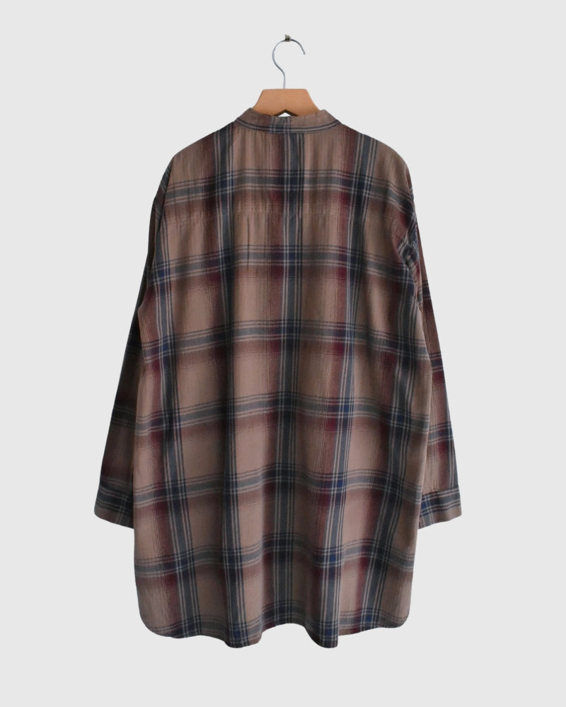 Stand Collar Shirt in Mocha
