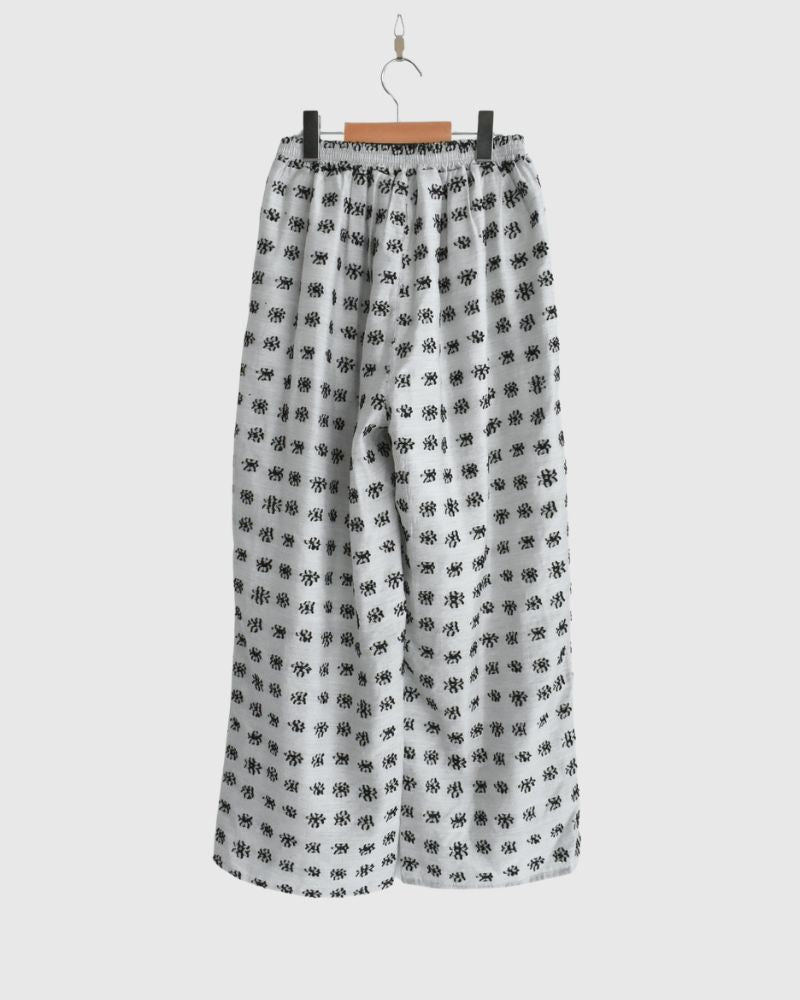 Jacquard Wide Pants in LightGray