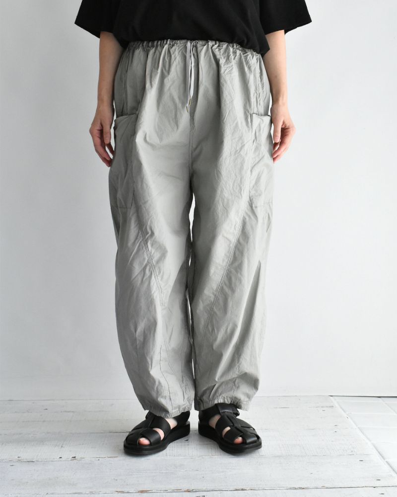 Typewriter Cotton Pants in Gray