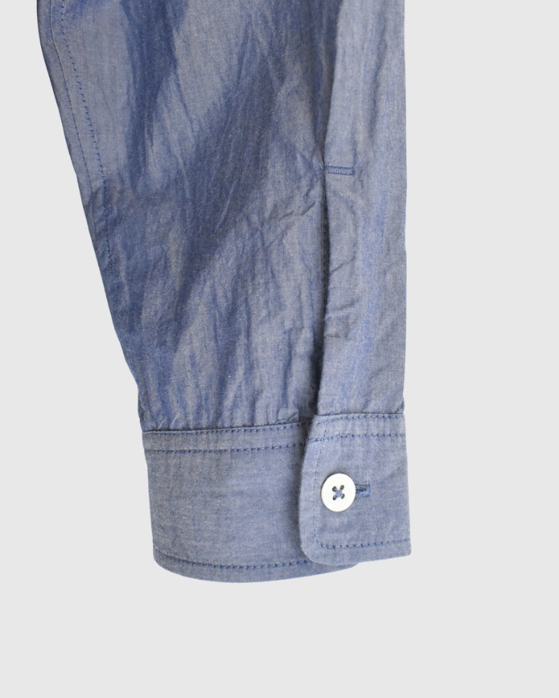 Regular Collar Big Shirt in Blue