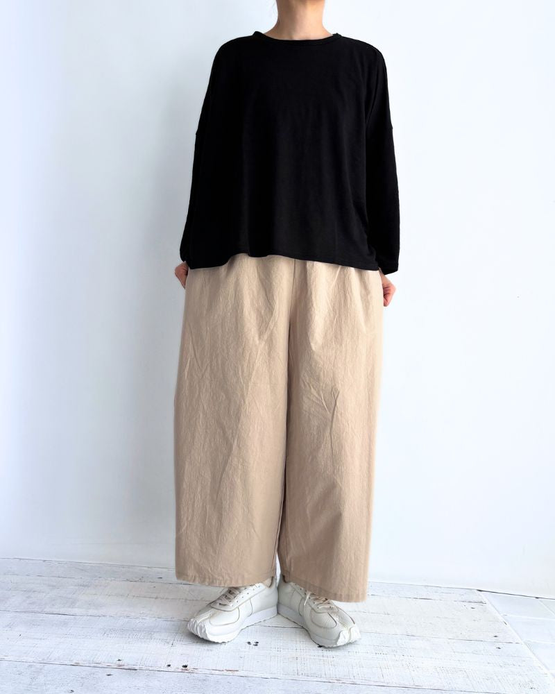 Linen Jersey Pullover in Black