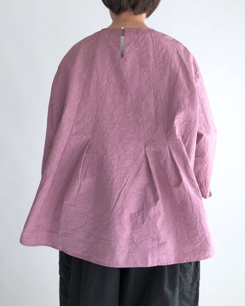 Tucked Blouse in Plum