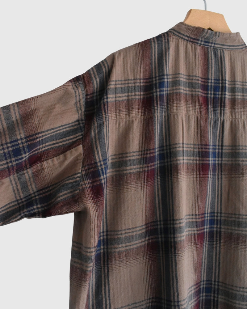 Stand Collar Shirt in Mocha
