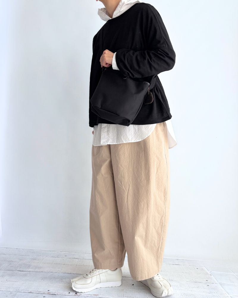 Linen Jersey Pullover in Black