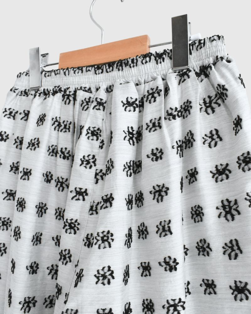 Jacquard Wide Pants in LightGray