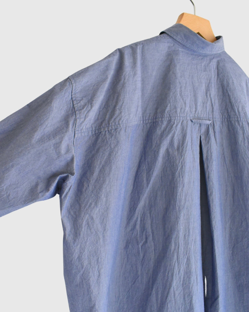 Regular Collar Big Shirt in Blue