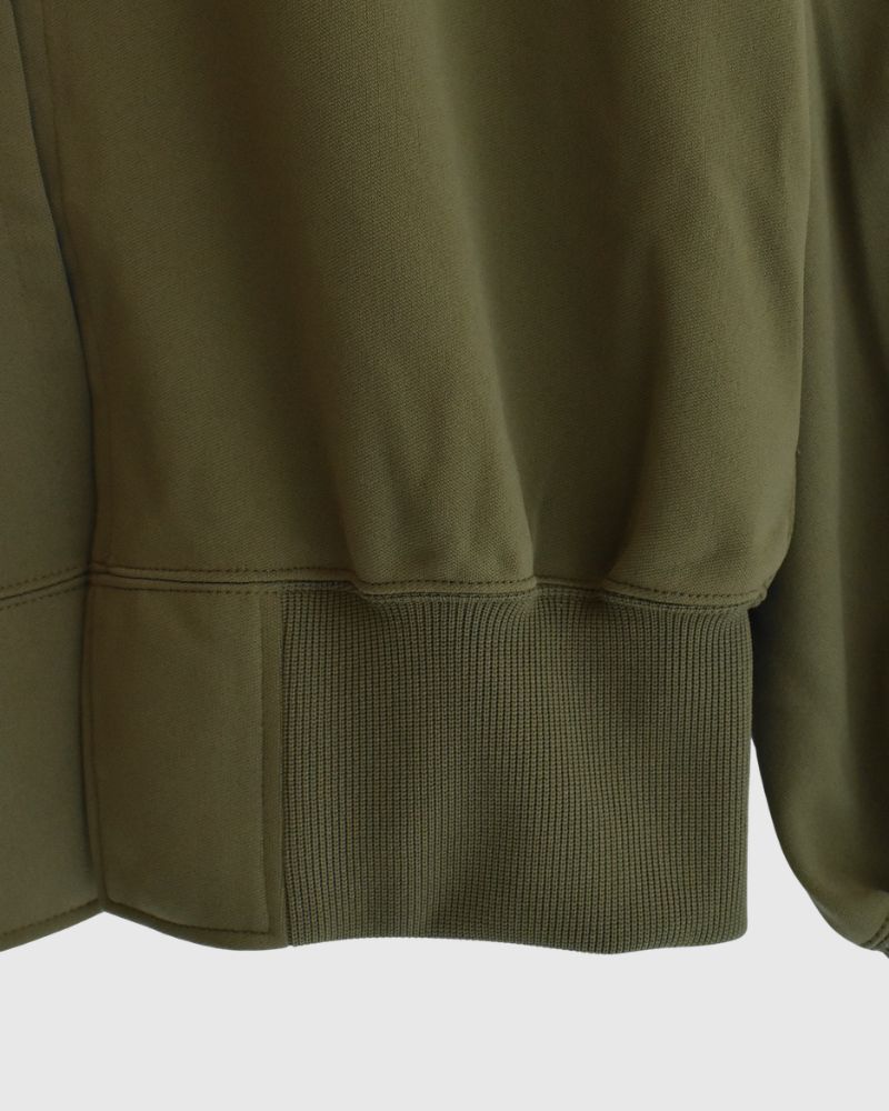 Track Frill Cardigan in Khaki