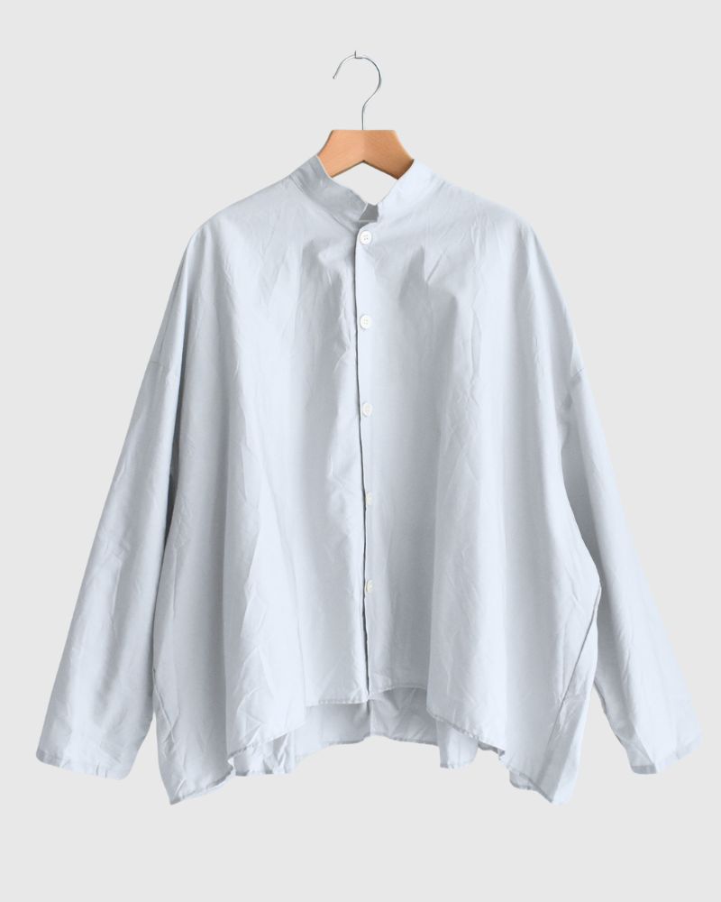 Back Gathered Blouse in SilverGray