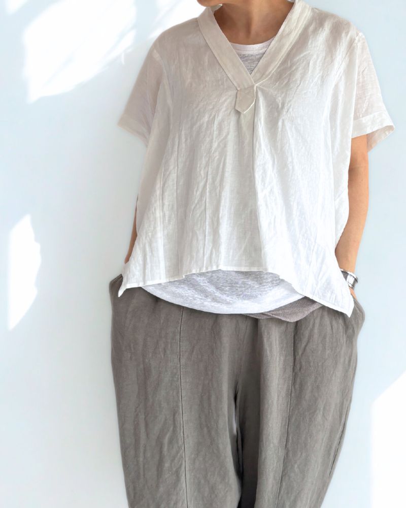 Linen Tank Top in White