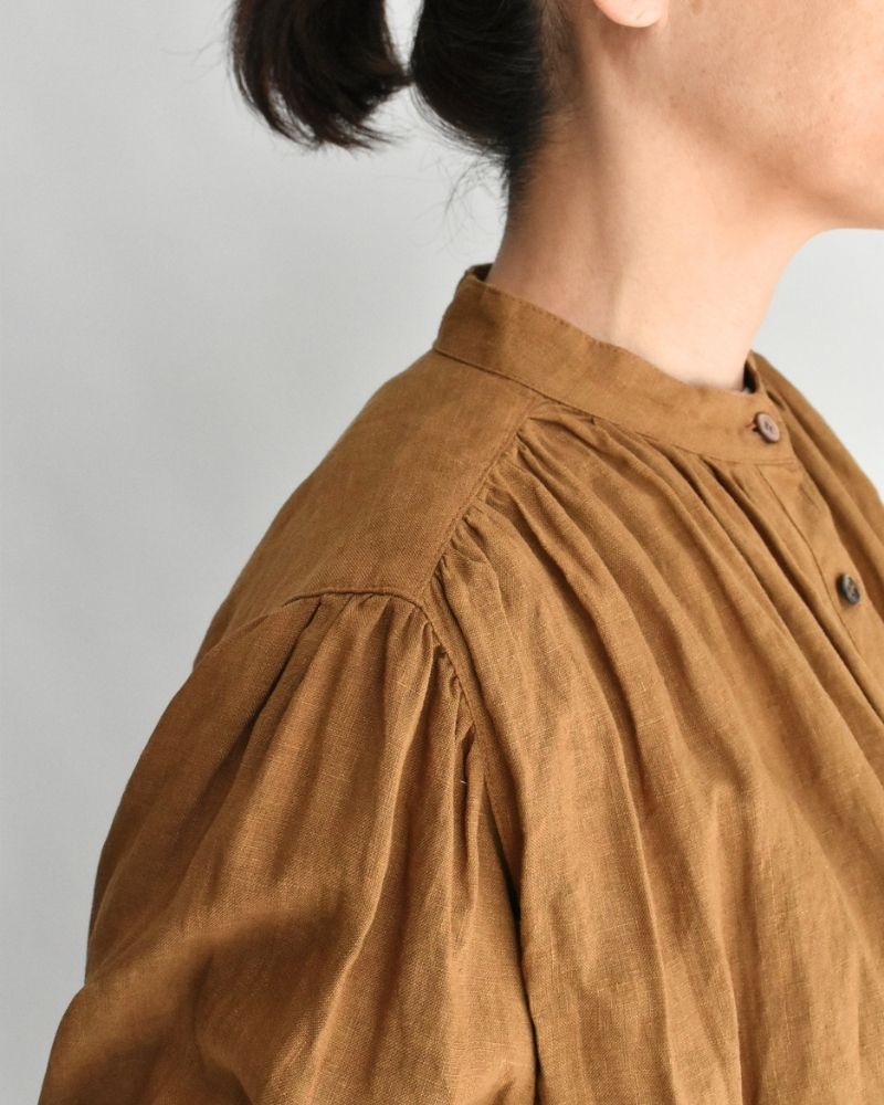 French Linen Shirt in Camel