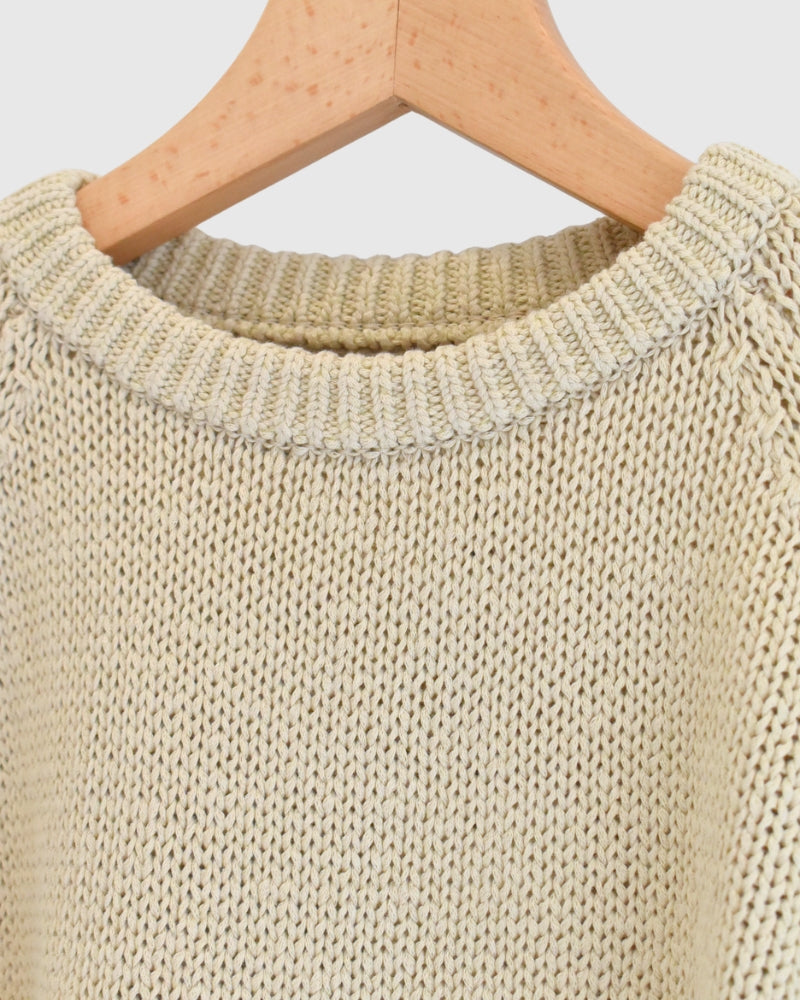 Raglan Pullover Knit in Ivory