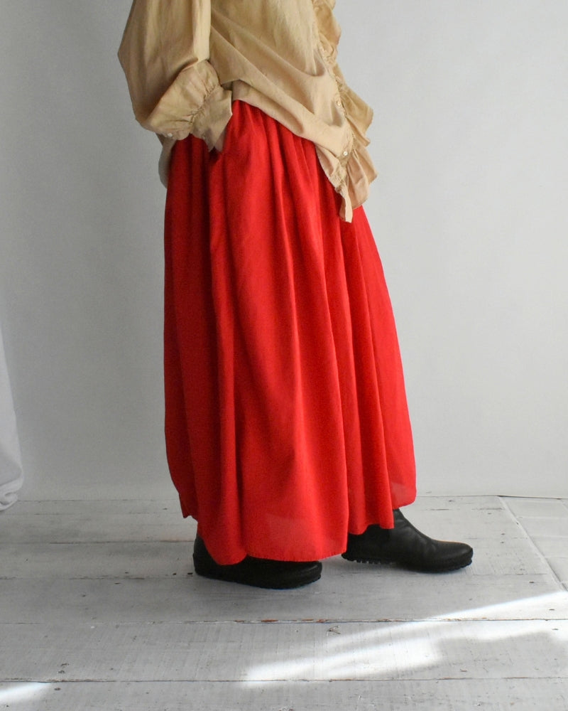 Rajasthan Gathered Skirt in Red