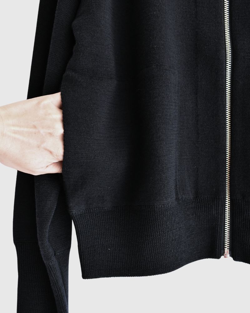Merino Zip Liner Jacket in Navy