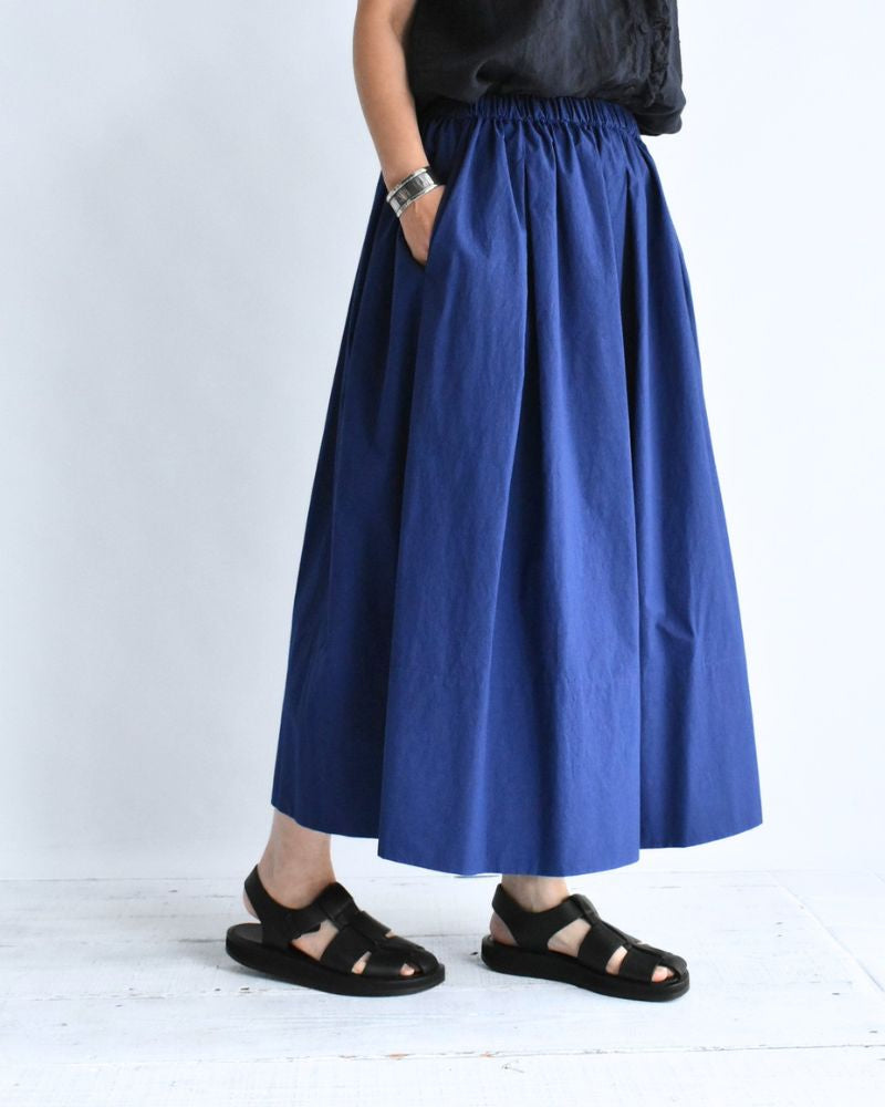 Easy Tuck Skirt in Blue