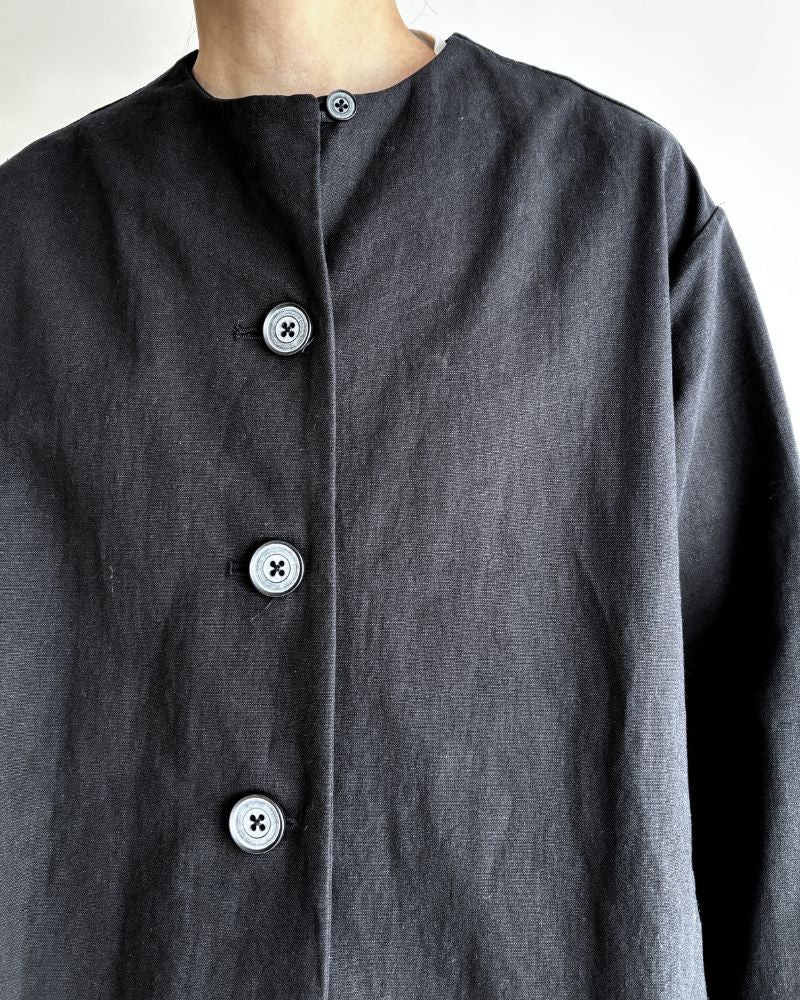 Cotton Washi Square Jacket in Black