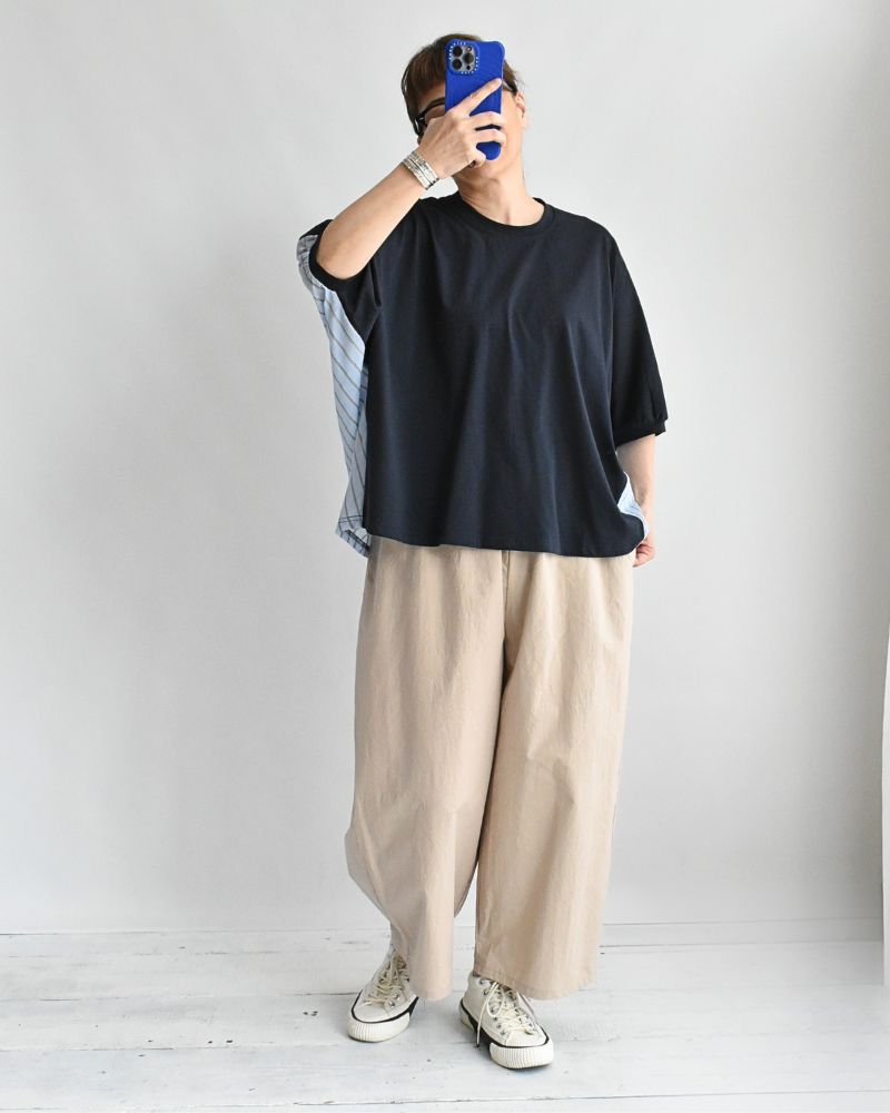 Design combination top 'SALOW' in Navy/Blue