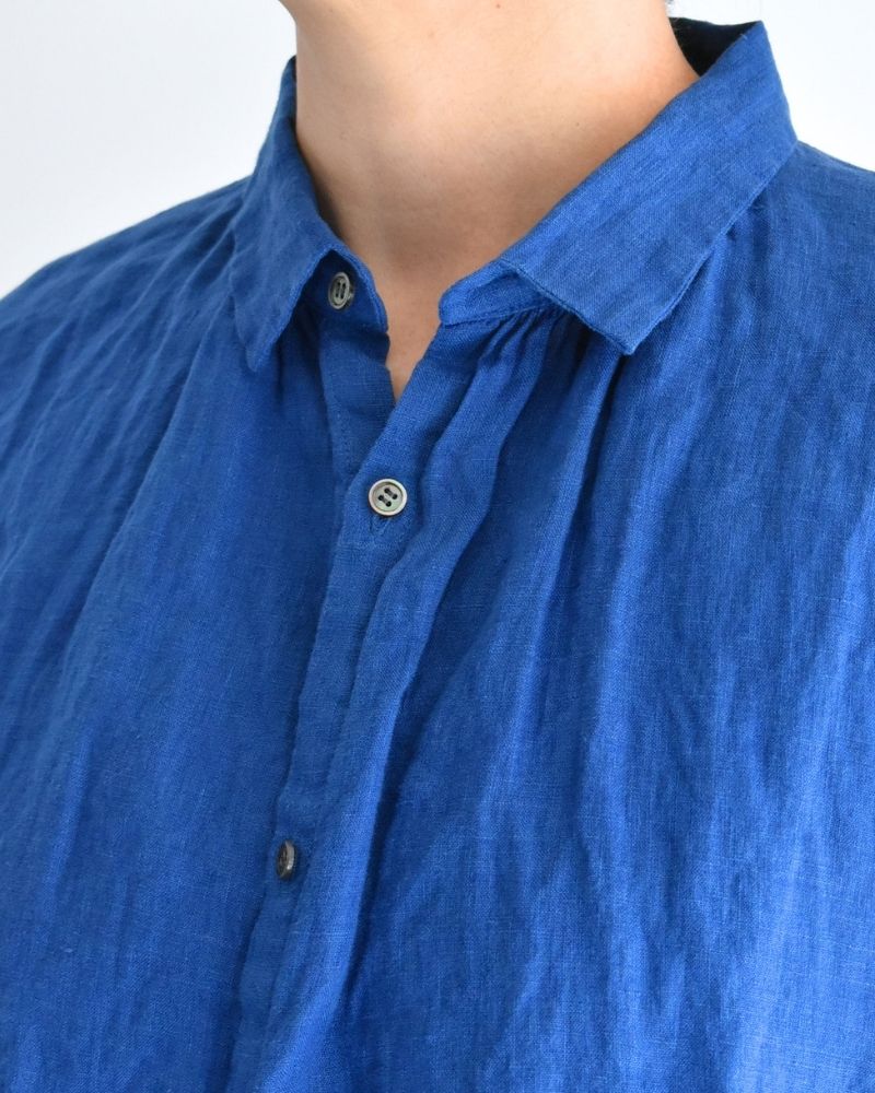 French Linen Shirt in Blue
