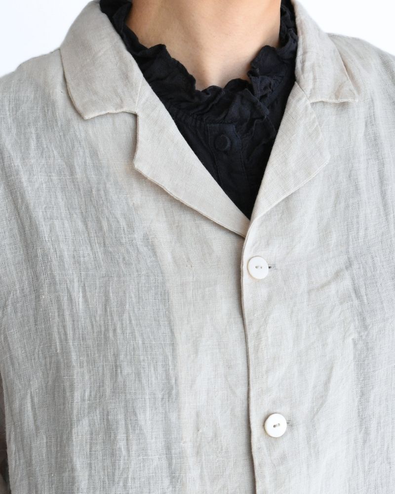 Handwoven 60x60 Linen Jacket in LightGray