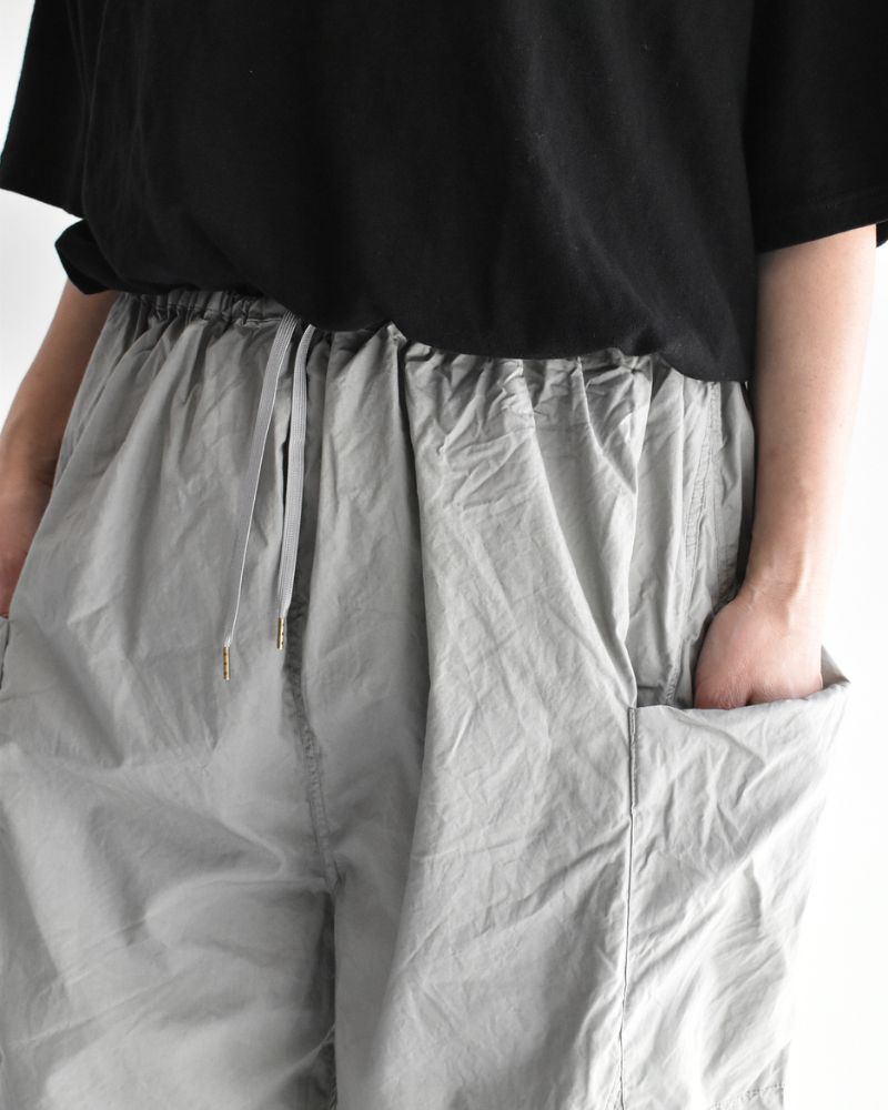Typewriter Cotton Pants in Gray
