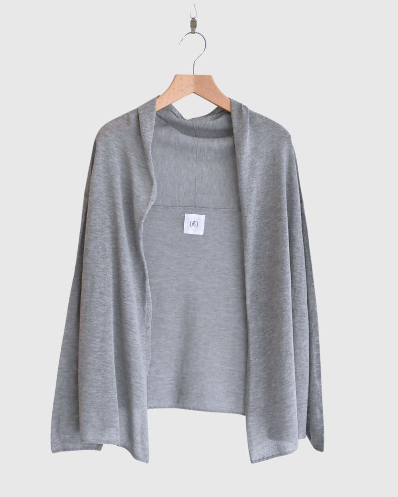 Modal knit cache-coeur in Gray