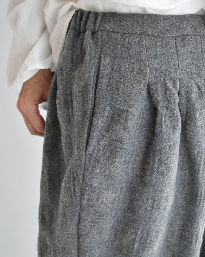 Wool Check Pants in Gray