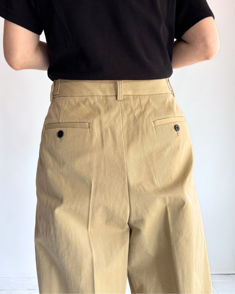 KARL-CHINO Center Press Pants in Beige