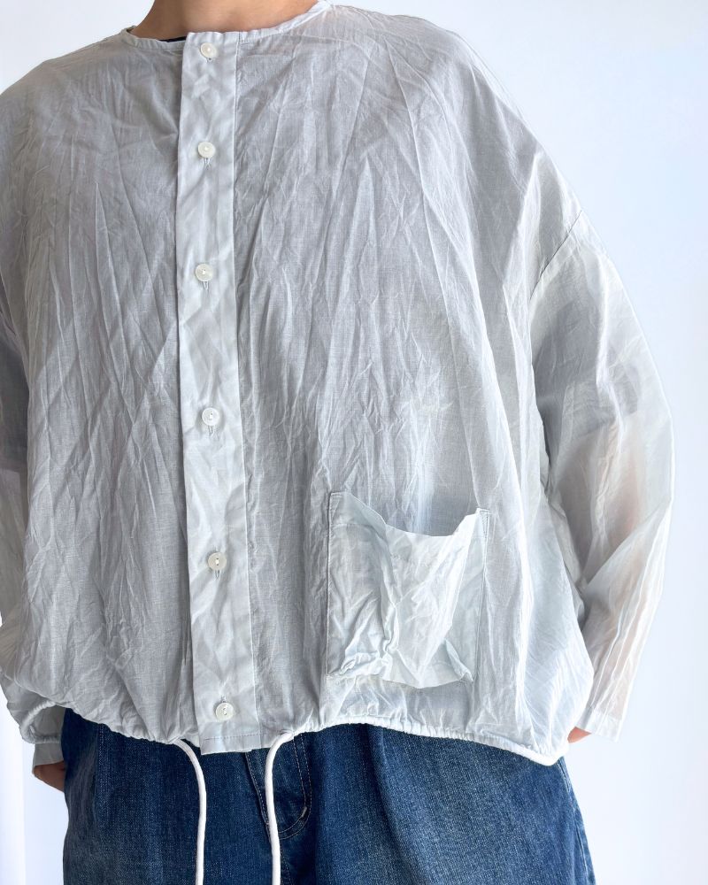 Hem Cord Adjustment Shirt in PaleBlue