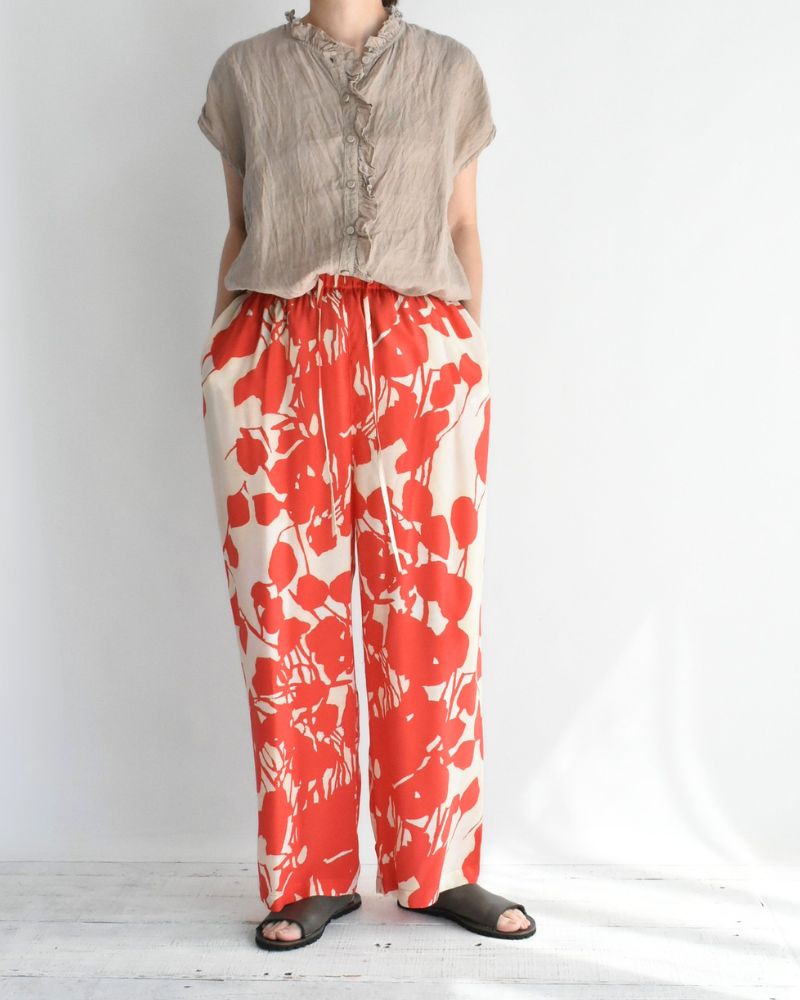 Ipeker Print Easy Pants in Orange