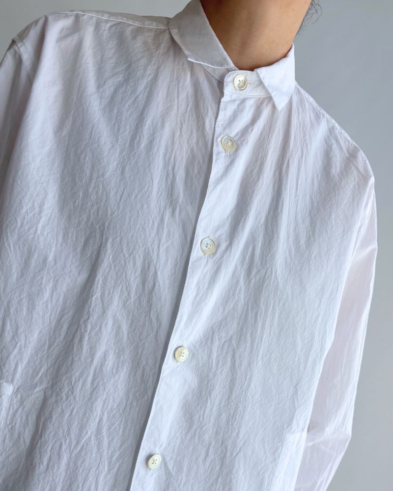 Drawstring shirt in White