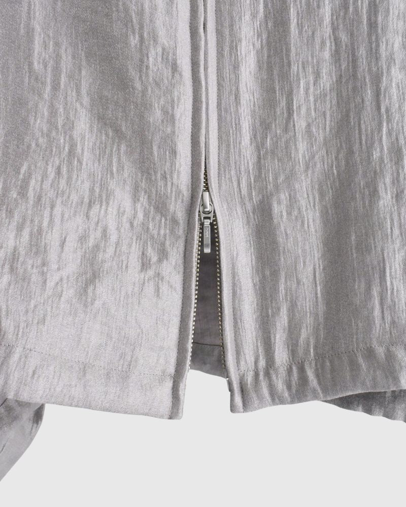 Shiny Hoodie Blouson in LightPurple