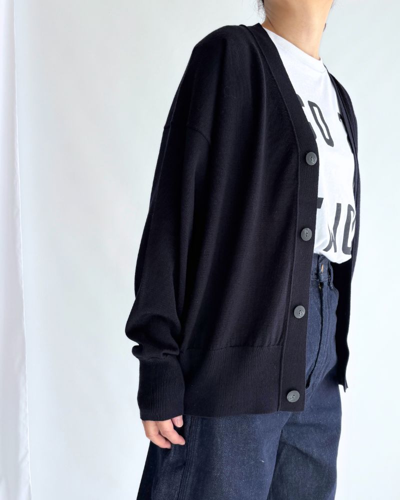 Merino Daddy Cardigan in Navy