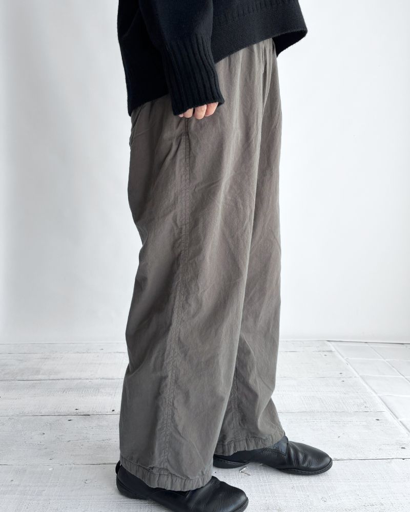 40s ORGANIC POPLIN (OVERDYE) EASY PANTS in SmokeGray