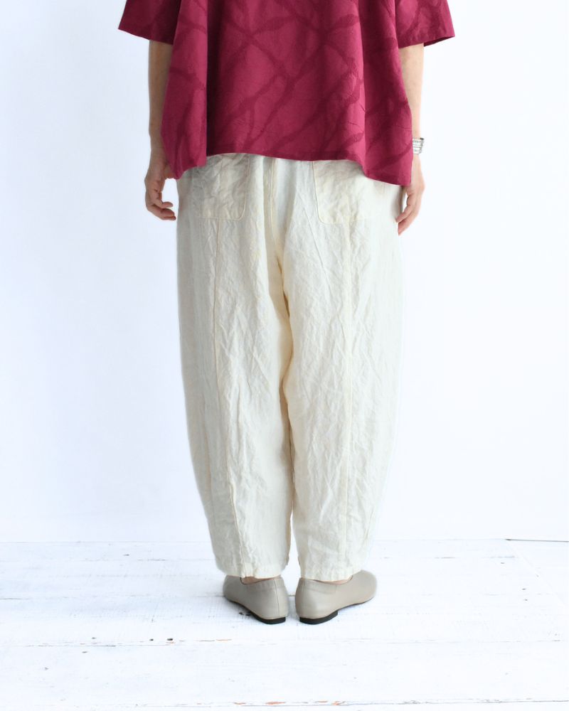 40/- Linen Charlie Pants in Milk