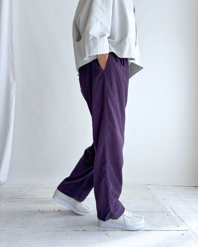 26 WALES CORDUROY OVERDYE EASY PANTS in Purple