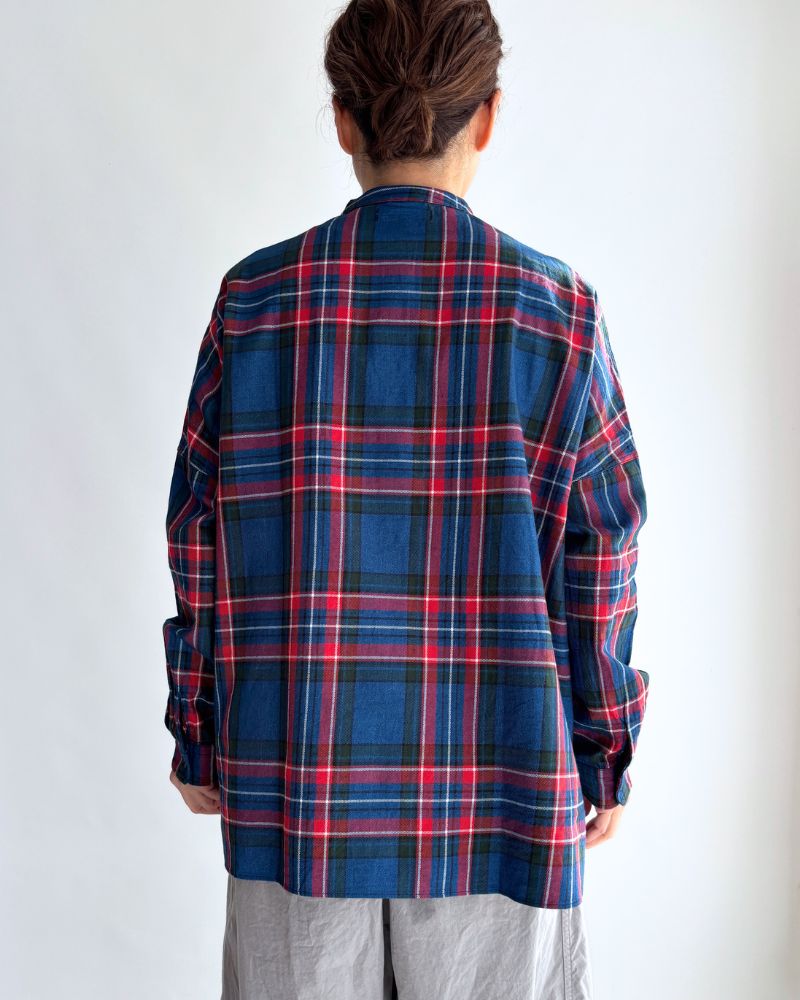 INDIGO Tartan Overshirt in Blue