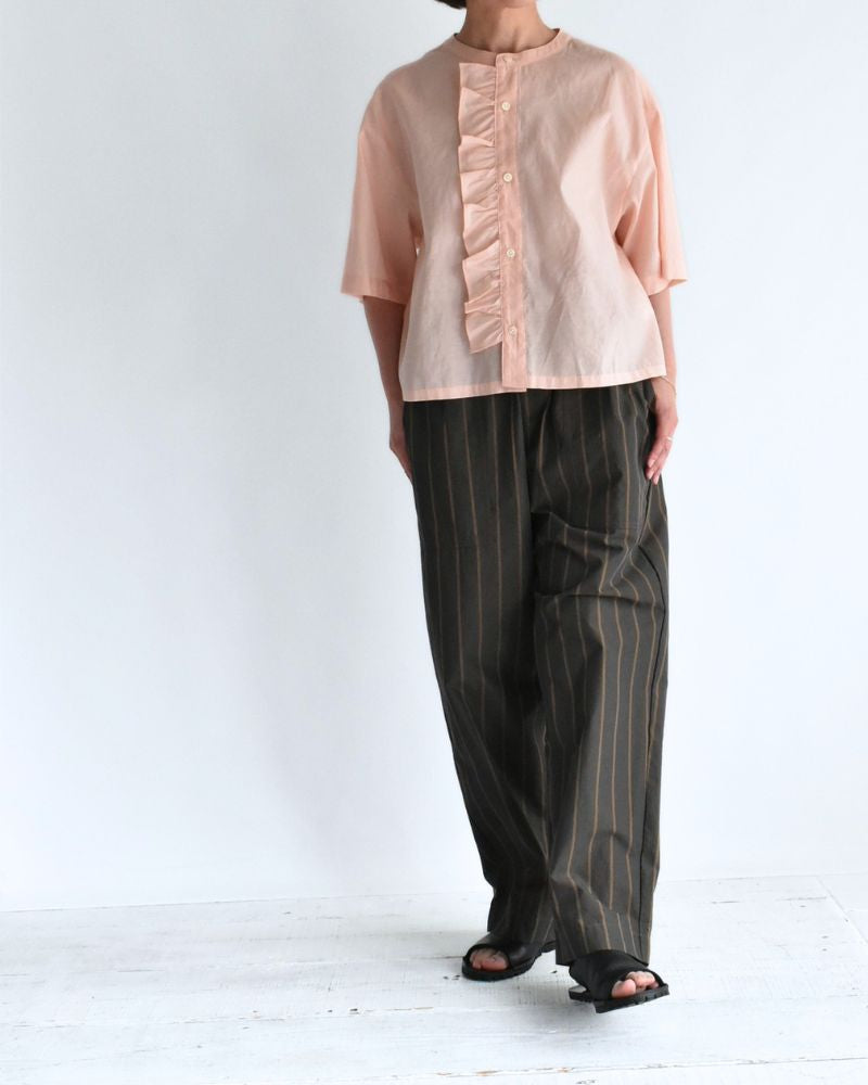 HARBY-W Easy Pants in Brown Stripe