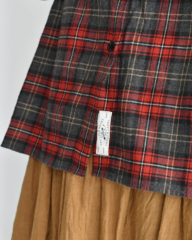 Oversized Shirt in Red Check