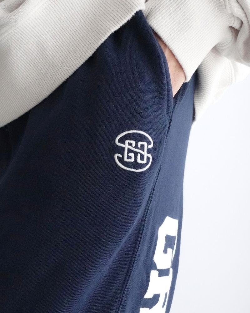 French Terry GRVYCLRS Applique Long Pants (MENS) in Navy