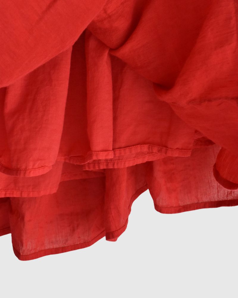 GATHERED SKIRT in DeepRed