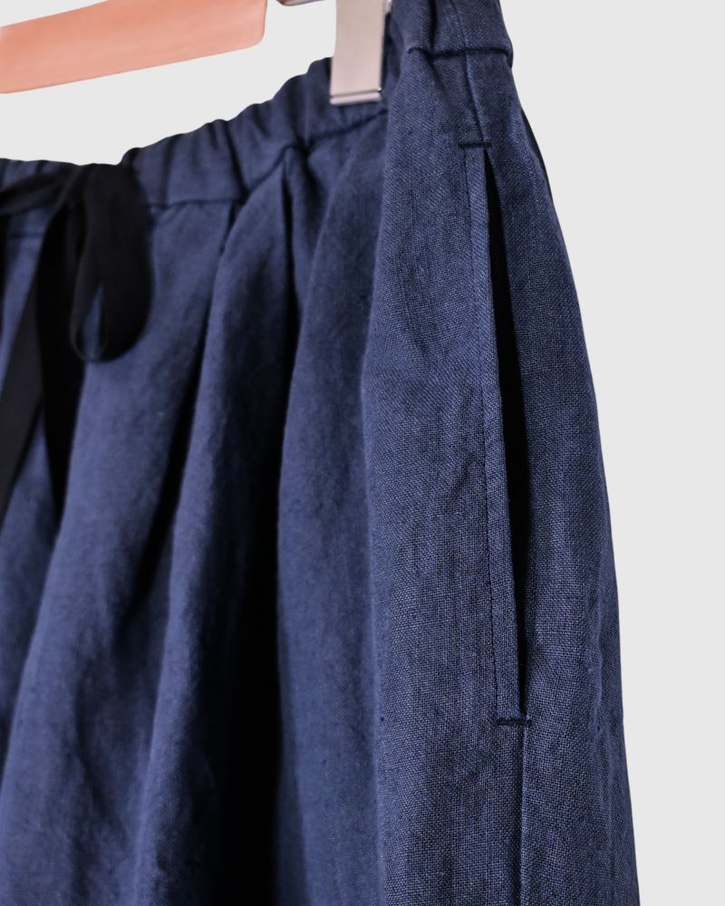 Linen Wide Sarouel Pants