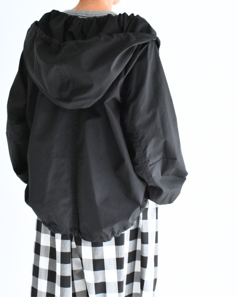 Oversized Hooded Jacket in Black