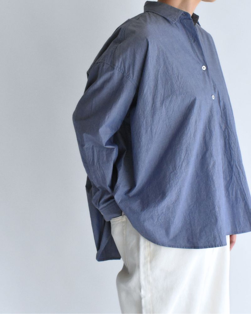 Regular Collar Big Shirt in Blue