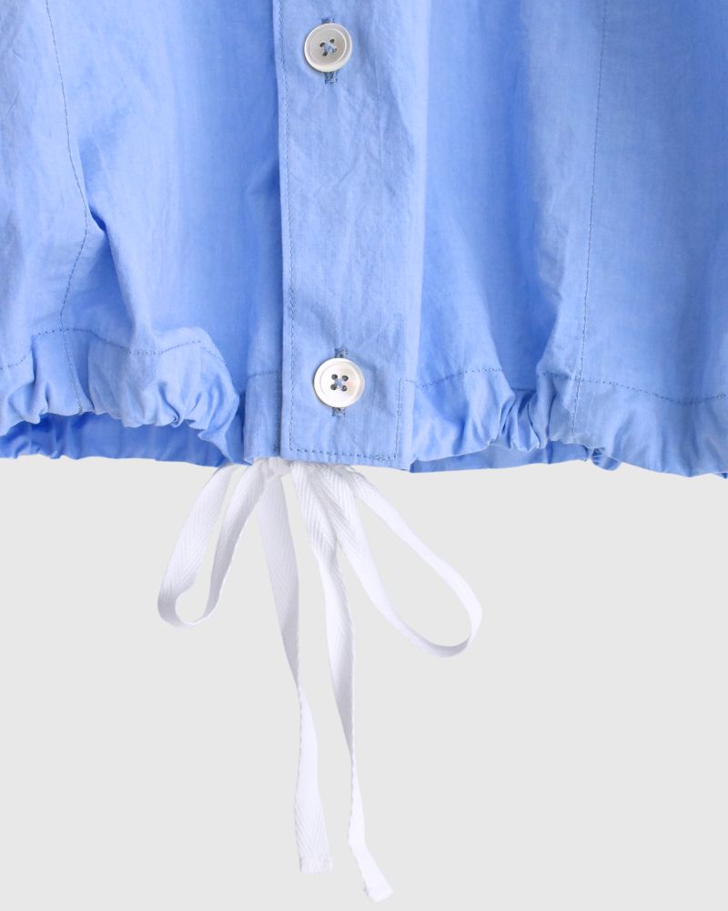 Drawstring shirt in Sax