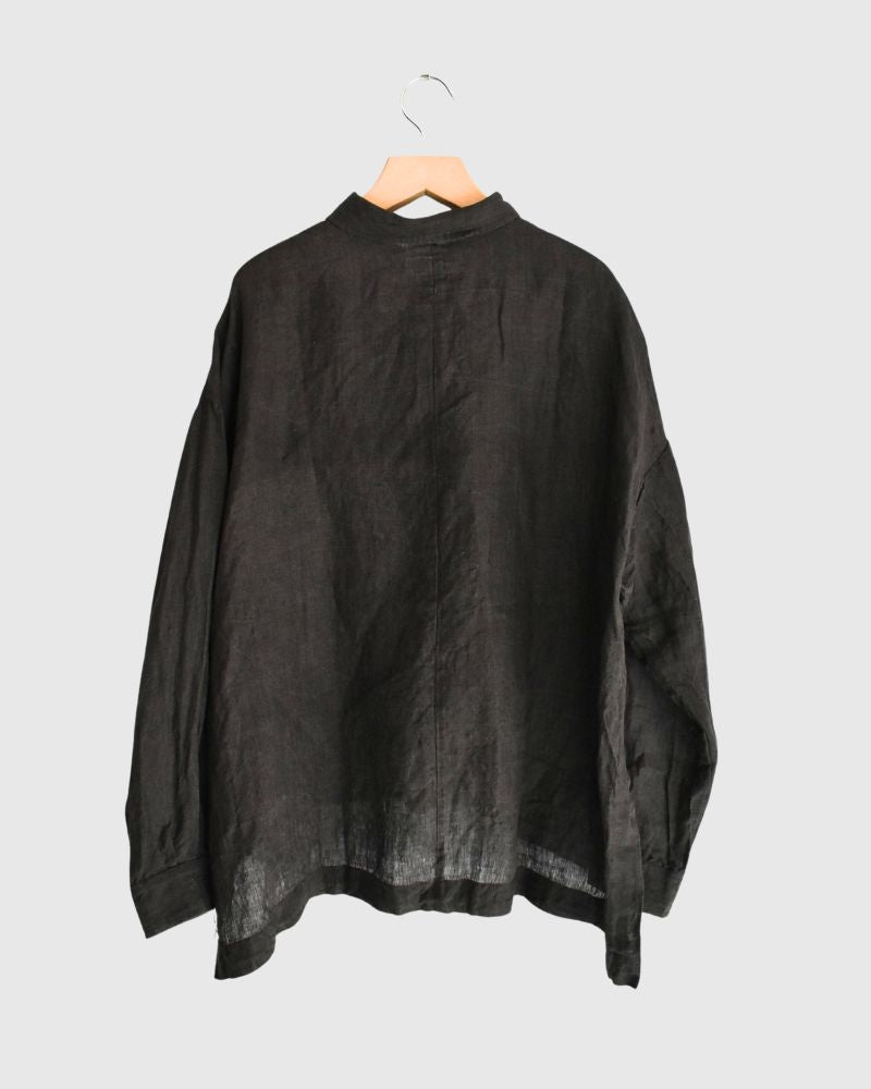 TEORI Linen 6060 Square Shirt in Mocha