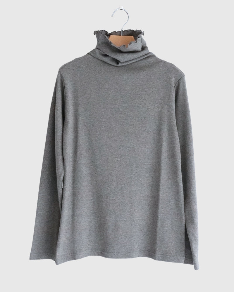 ichi Antiquites | 1200645 Yak Turtleneck Pullover in Gray