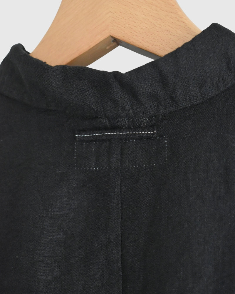 Handwoven 60 Linen Shirt in Black